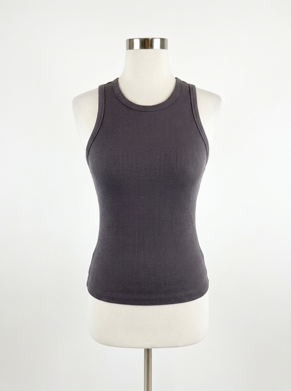 NEW LE LIS jenna tank-style bodysuit in charcoal
